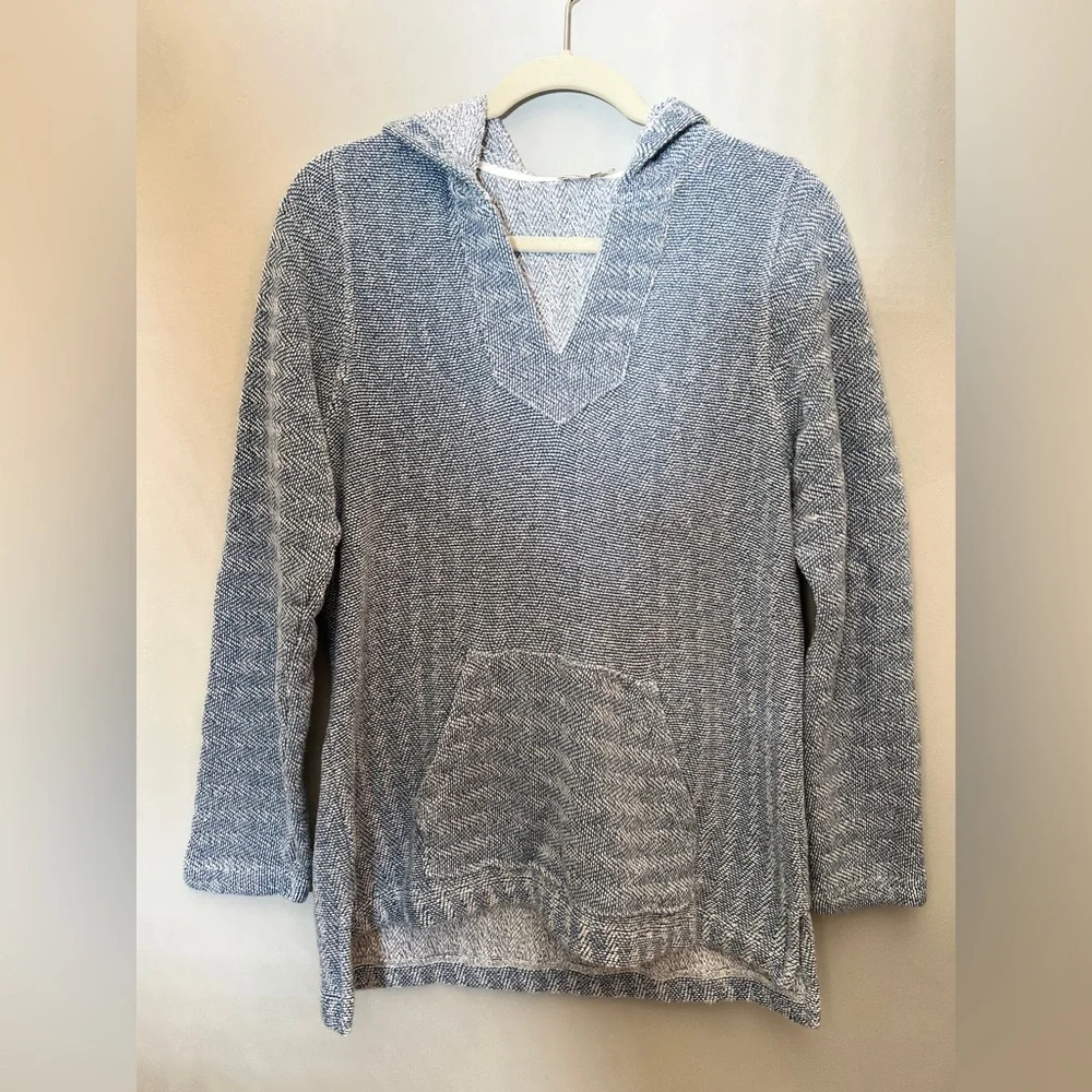 Faherty Light Blue Cozy Hoodie Pullover - Picture 4 of 8
